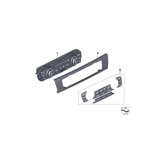 Genuine BMW 64116956490 E92 E93 Front Plate, Contr. Auto Air Conditioner CREAMBEIGE (Inc. 320xd, 330xi & 320d)