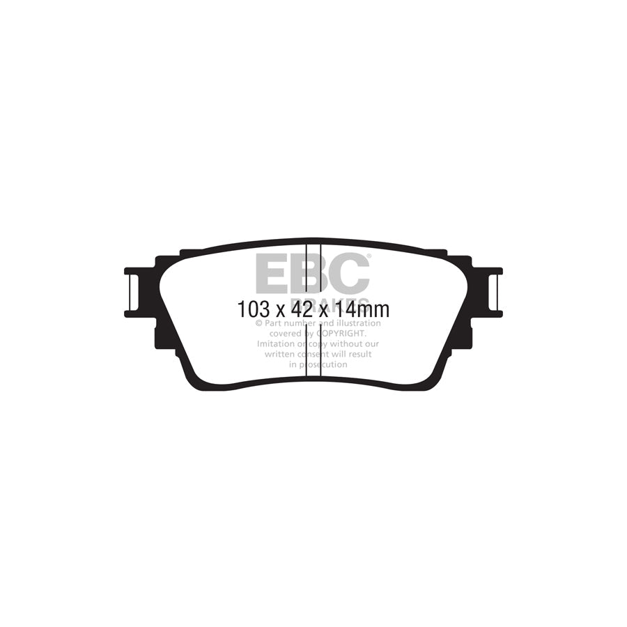 EBC DP42376R Mitsubishi Yellowstuff Rear Brake Pads (Inc. Eclipse Cross & Outlander) 2 | ML Performance UK Car Parts