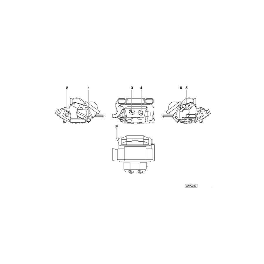 Genuine BMW 64116908983 E52 Actuator, Air Distribution Flap (Inc. Alpina V8 & Z8)