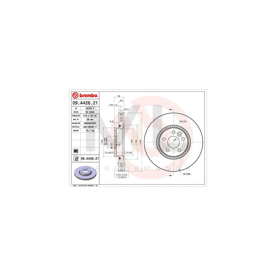 brembo-09-a426-21-brake-disc-internally-vented-coated-high-carbon