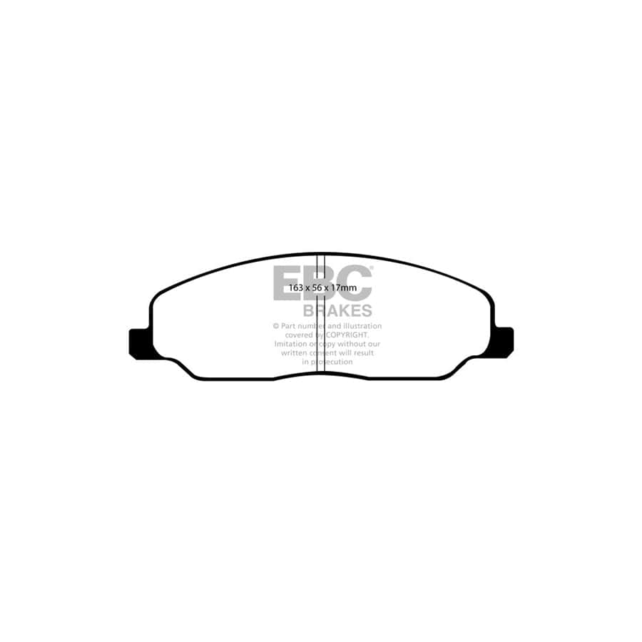 EBC PD07KF108 Ford Mustang Redstuff Front Brake Pad & USR Disc Kit 2 | ML Performance UK Car Parts
