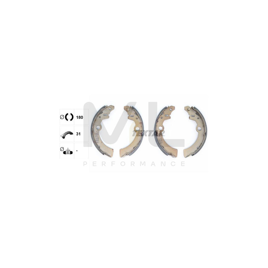 TEXTAR 91050800 Brake Shoe Set for SUBARU Sumo Minibus (E10, E12) without handbrake lever
