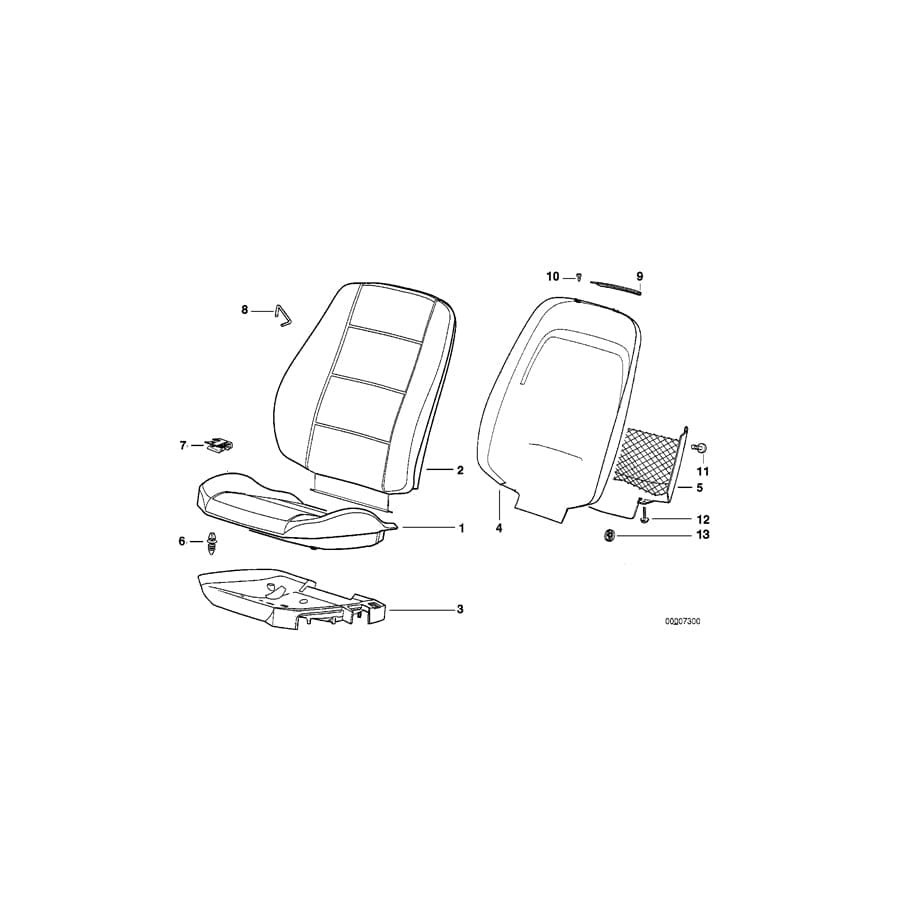 Genuine BMW 52108202407 E36 Luggage Net BEIGE (Inc. 316i, 328i & M3)