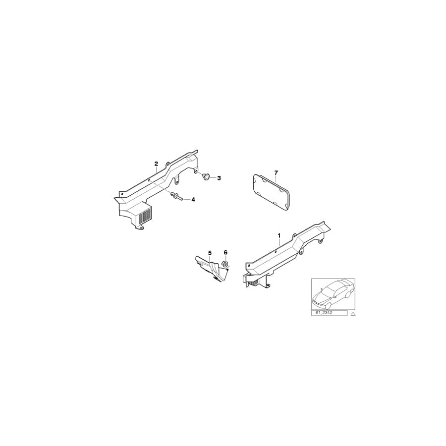 Genuine BMW 61138366684 E39 Cable Covering F Front Right Side Member (Inc. 520i, 525tds & M5)
