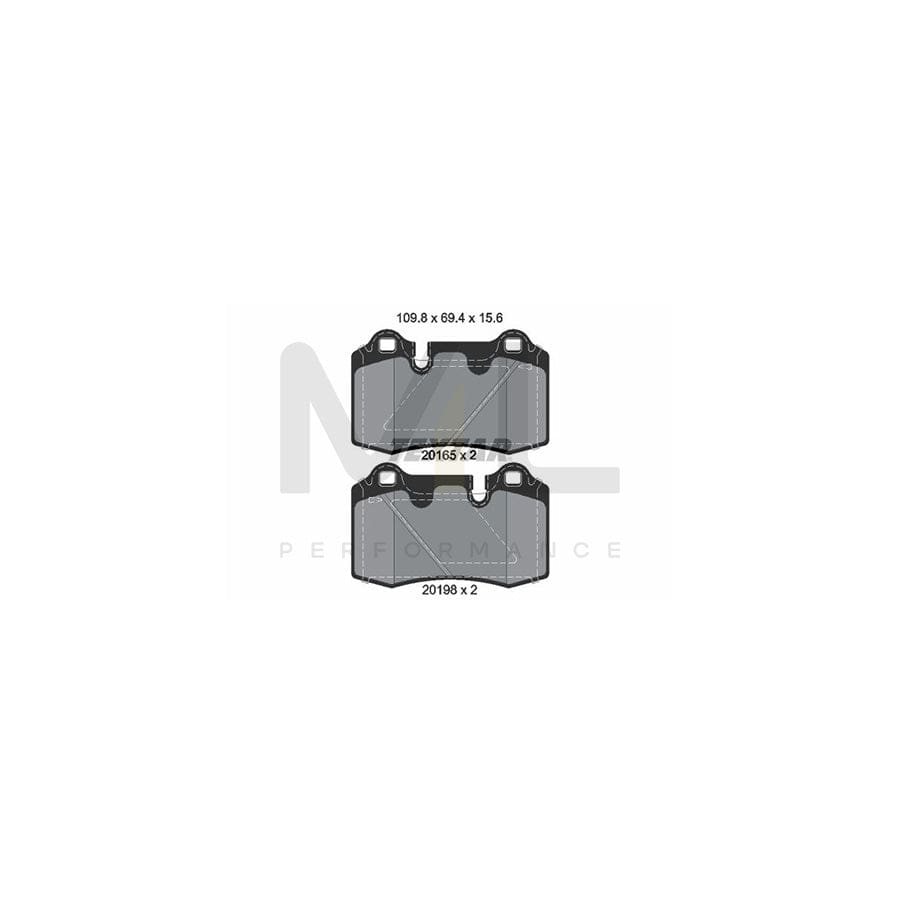 TEXTAR 2016501 Brake pad set prepared for wear indicator