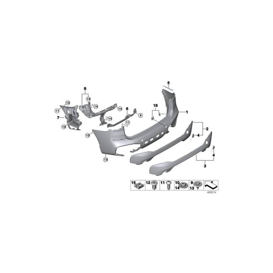 Genuine BMW 51128059875 F48 Mount, Bumper Rear Left M (Inc. X1 20iX, X1 28i & X1 18i)