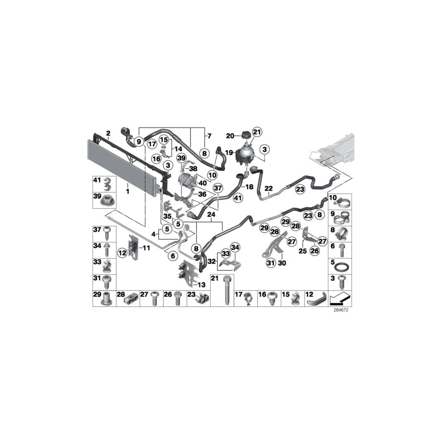 Genuine BMW 17127592454 F02 F01 F10 Support (Inc. Hybrid 5, Hybrid 7 & Hybrid 7L)