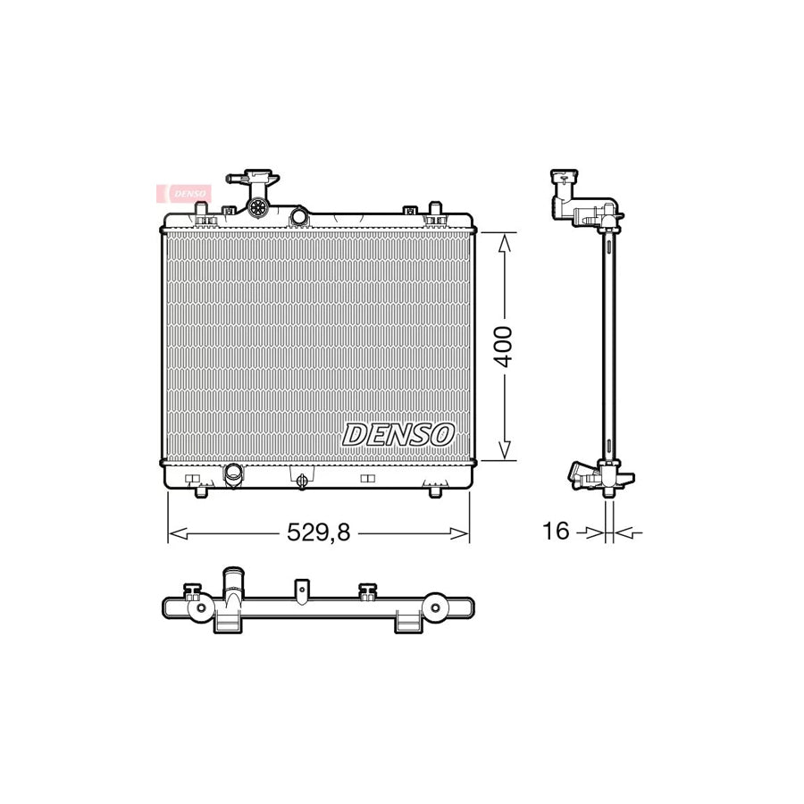 DENSO DRM47043 Engine Radiator for Suzuki Swift IV Hatchback (Fz, Nz)