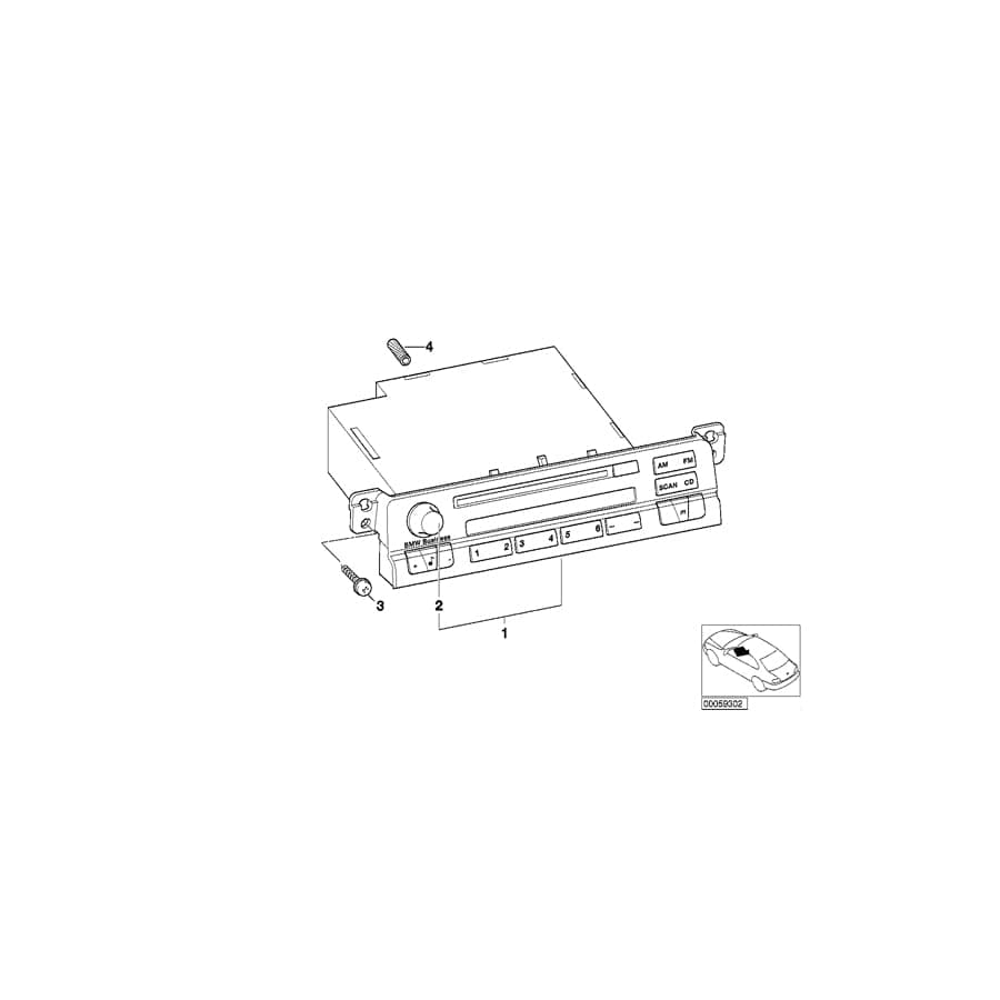 Genuine BMW 65126907813 E46 Button (Inc. M3, 325Ci & 318i)