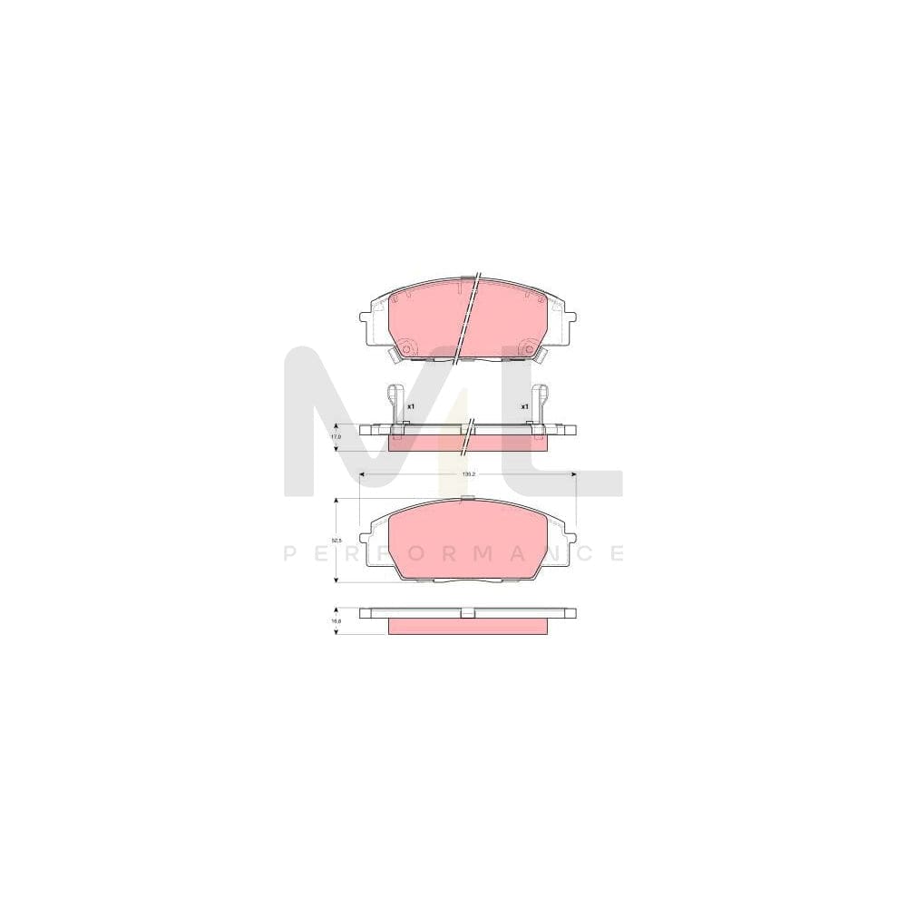 TRW Gdb3250 Brake Pad Set With Acoustic Wear Warning