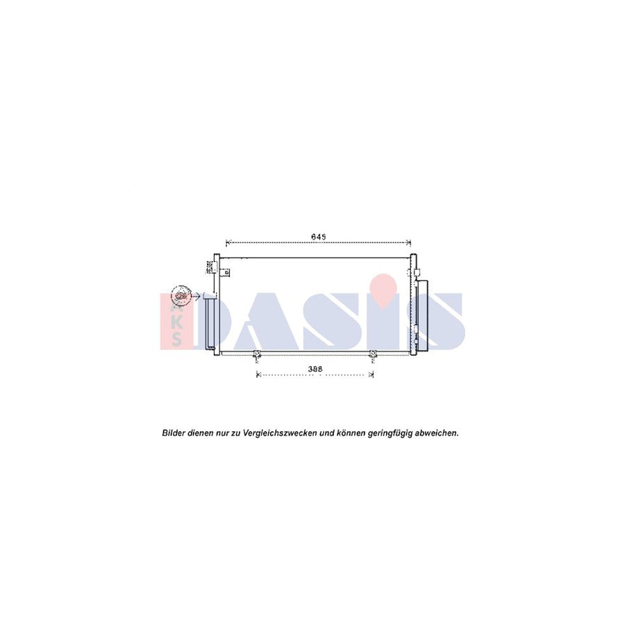 AKS Dasis 352017N Air Conditioning Condenser for Subaru Impreza