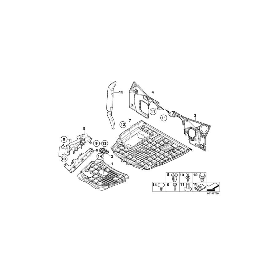 Genuine BMW 51717012076 E53 Cover, Steering Gear, Top Right (Inc. X5 3.0d & X5 4.6is)