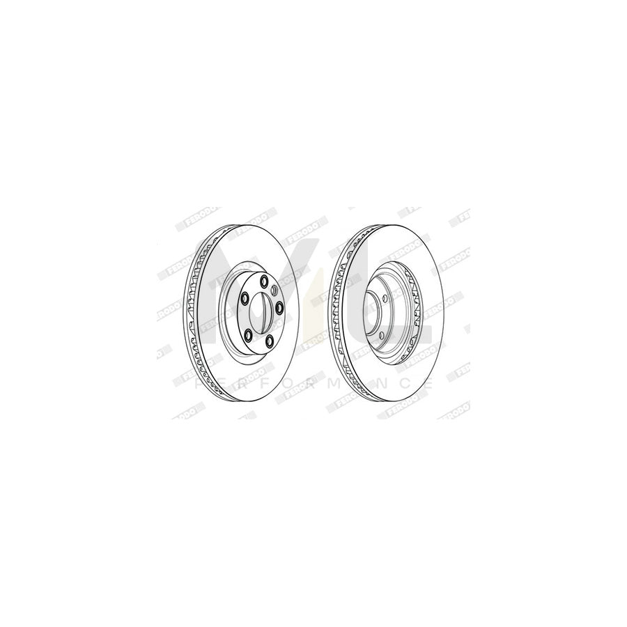 Ferodo DDF2019LC-1 Brake Disc Vented, Coated