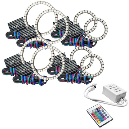 ORACLE Lighting Oracle Vector Jeep Wrangler JK Grille Halo Kit - ColorSHIFT w/ Simple Controller