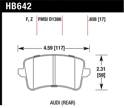 Hawk Performance Hawk 09-10 Audi A4/A4 Quattro/A5 Quattro/Q5/S5 / 10 S4 HPS Street Rear Brake Pads