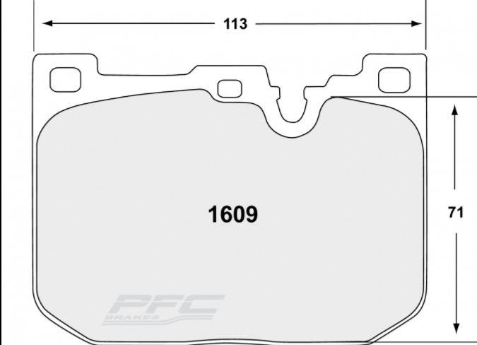 PFC 1609.10 1609 FRONT BRAKE PADS Z-RATED FOR BMW M2 (F87) / M3 (F80) / M4 (F82/F83) 2014-2020