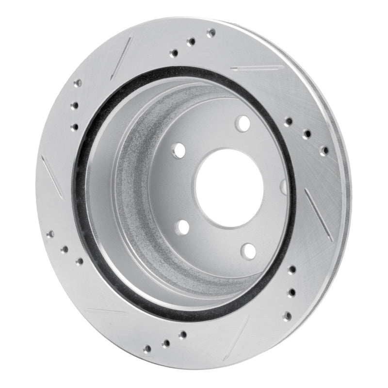 R1 Concepts R1 97-05 Chevrolet Blazer Rear Right Drilled & Slotted Silver Brake Rotor