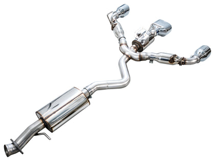 AWE Tuning 23-24 Toyota GR Corolla Touring Edition Cat-Back Exhaust - Chrome Silver Tips