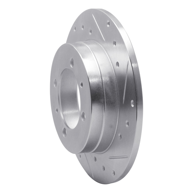 R1 Concepts R1 88-93 Dodge COLT Rear Right Drilled & Slotted Silver Brake Rotor