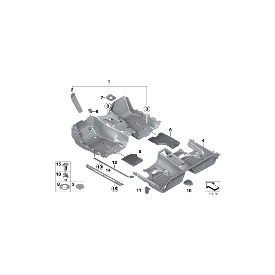 Genuine BMW 51477397417 F22 F21 Front Entrance Cover (Inc. 125d, 116d ed & 118i)