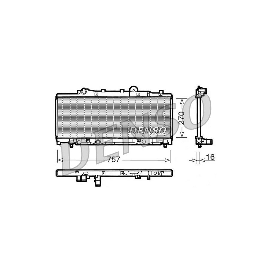 DENSO DRM09090 Engine Radiator for Fiat Punto