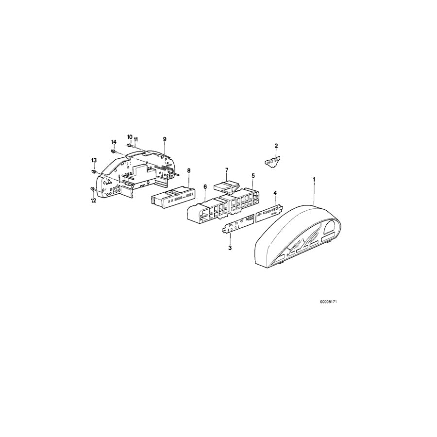 Genuine BMW 62131383329 E31 Control Symbol Light Left (Inc. 840i)
