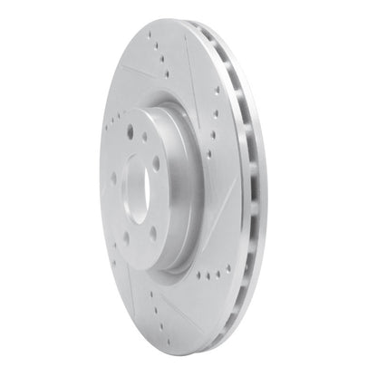 R1 Concepts R1 91-20 Alfa Romeo 164 Front Right Drilled & Slotted Silver Brake Rotor