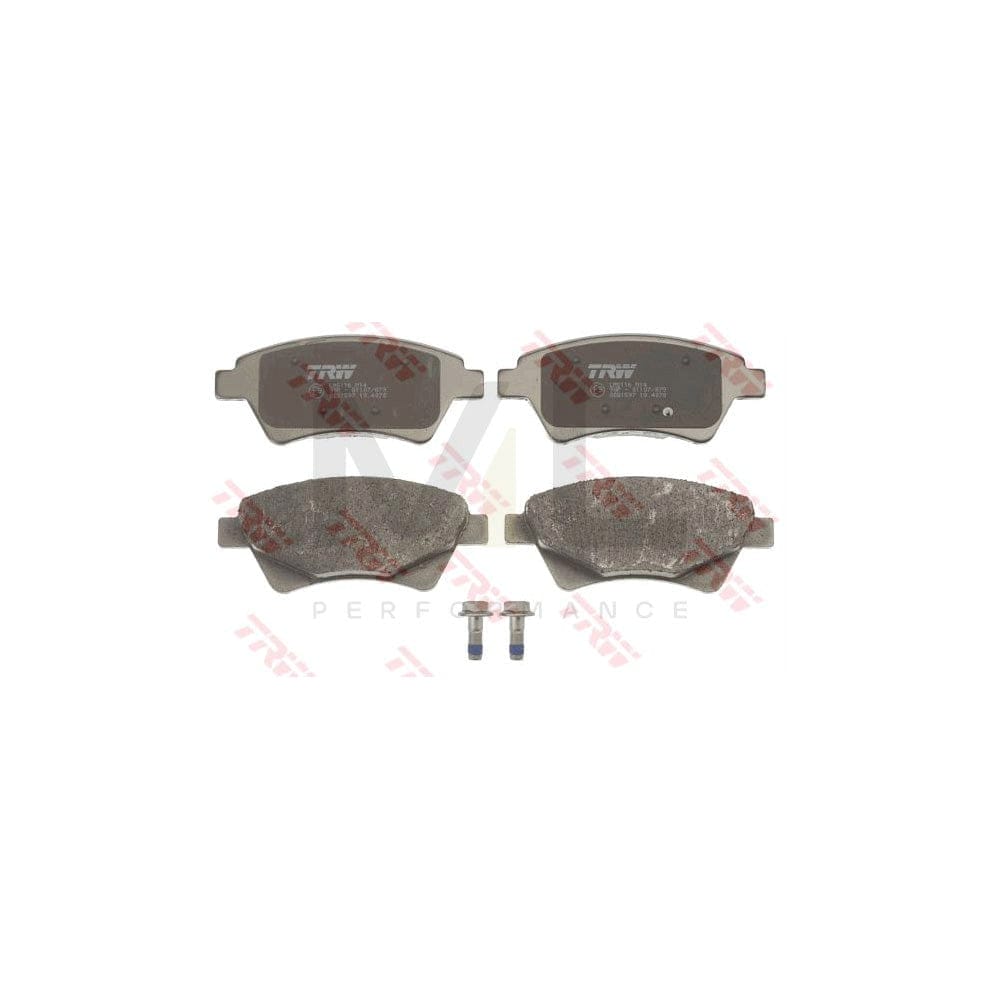 TRW Cotec Gdb1597 Brake Pad Set Not Prepared For Wear Indicator, With Brake Caliper Screws, With Accessories