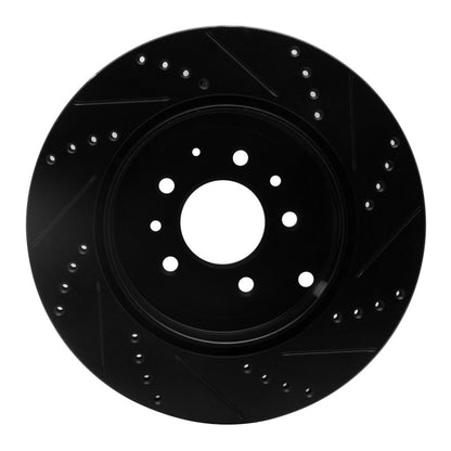 R1 Concepts R1 07-15 Mazda CX-9 Rear Left Drilled & Slotted Black Brake Rotor