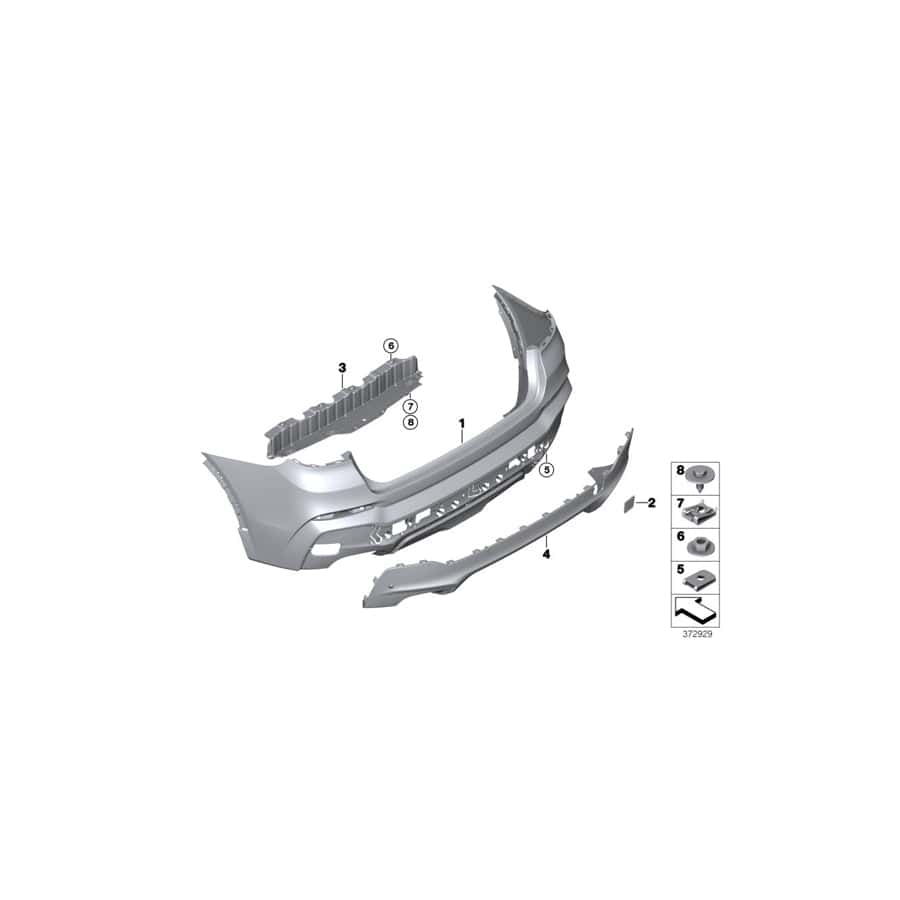 Genuine BMW 51128057007 F26 Cover, Center Lower M (Inc. X4)
