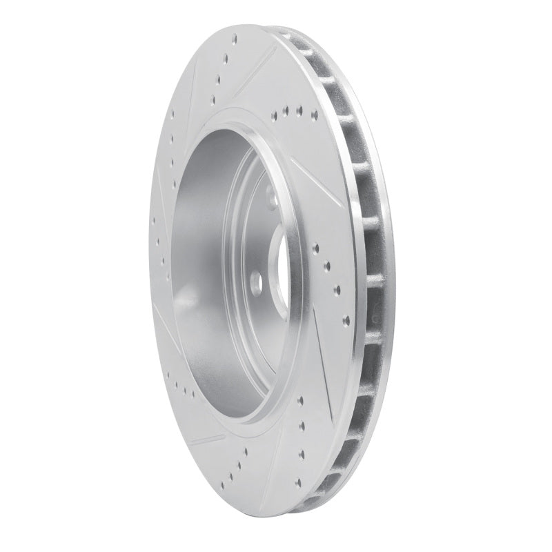R1 Concepts R1 12-25 Dodge Durango Rear Right Drilled & Slotted Silver Brake Rotor