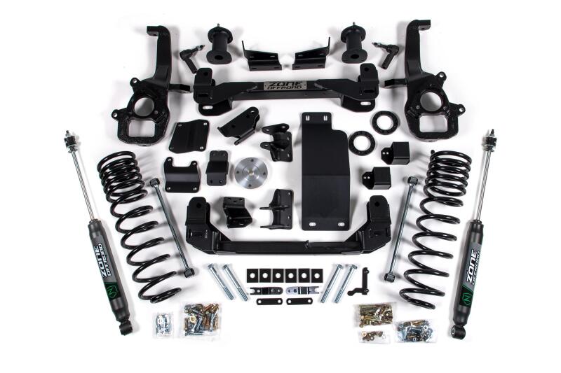 Zone Offroad 19-21 Ram 1500 4WD 6in Front 5in Rear Suspension Lift System w/OE 22in Wheels