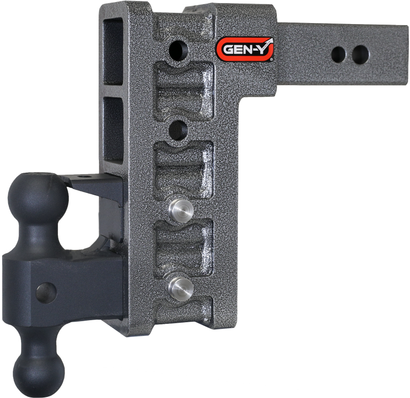 GEN-Y Hitch Gen-Y Mega Duty 2.5in Shank 9in Drop 3.5K TW 32K Hitch w/GH-0161 Dual-Ball/Pintle Lock