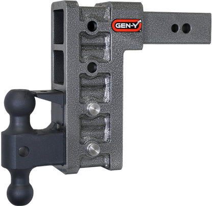 GEN-Y Hitch Gen-Y Mega Duty 2.5in Shank 9in Drop 3.5K TW 32K Hitch w/GH-0161 Dual-Ball/Pintle Lock