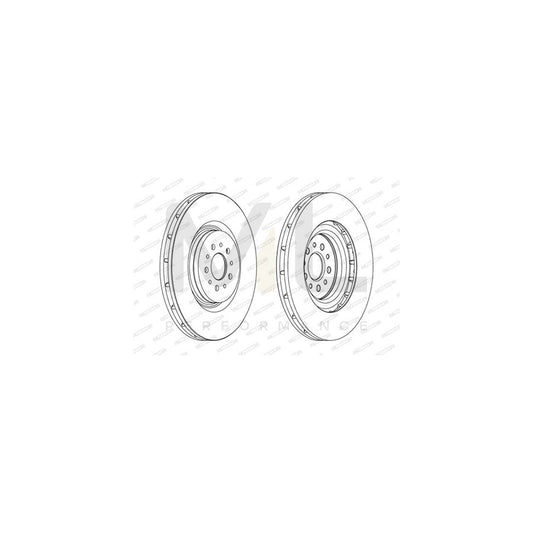 Ferodo Premier DDF1183C-1 Brake Disc Vented, Coated, Without Bolts/Screws  - Pair