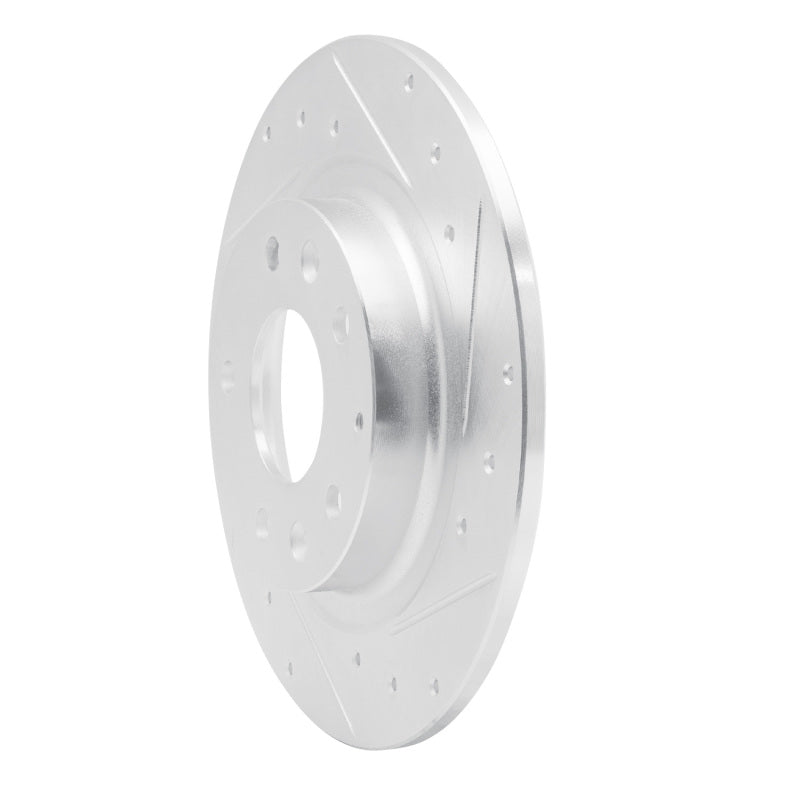 R1 Concepts R1 16-18 Mazda CX-3 Rear Right Drilled & Slotted Silver Brake Rotor
