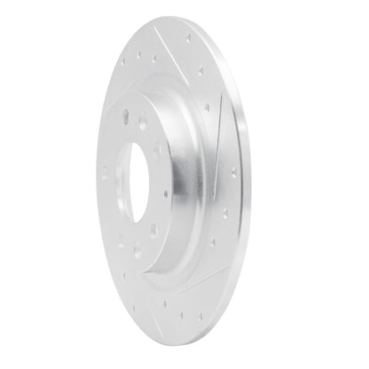 R1 Concepts R1 16-18 Mazda CX-3 Rear Right Drilled & Slotted Silver Brake Rotor
