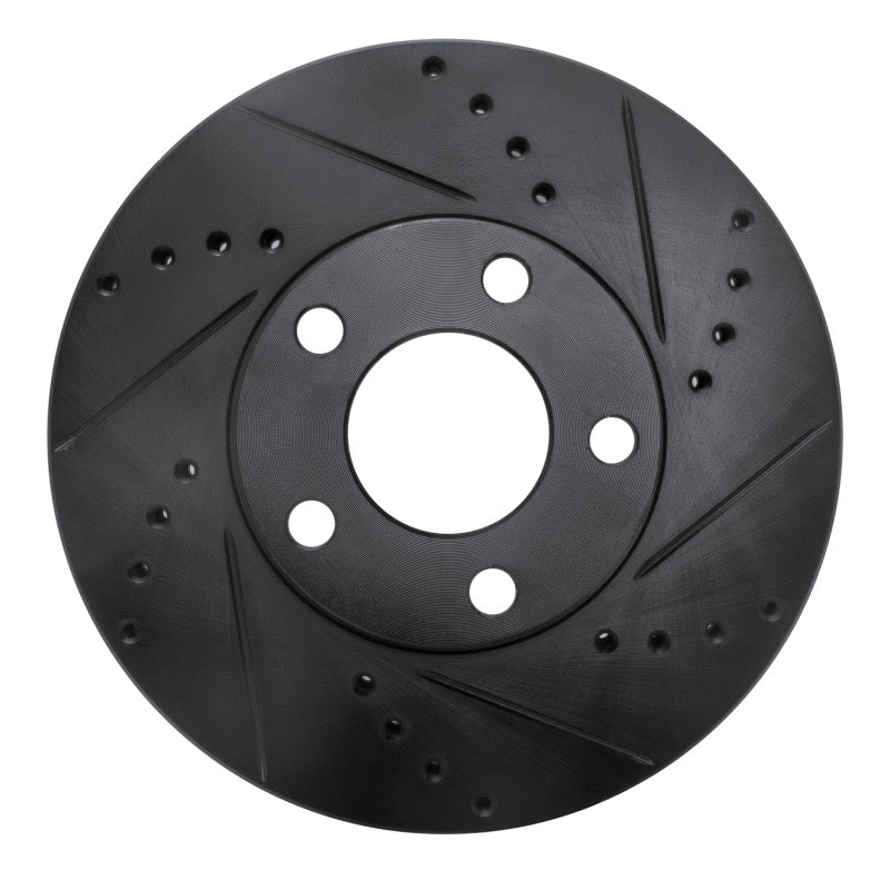 R1 Concepts R1 98-98 Volkswagen Passat (USA/Canada) Front Right Drilled & Slotted Black Brake Rotor