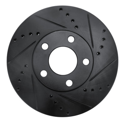 R1 Concepts R1 98-98 Volkswagen Passat (USA/Canada) Front Right Drilled & Slotted Black Brake Rotor
