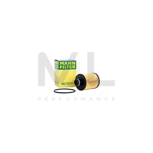 MANN-FILTER HU 712/11 x Oil Filter with seal, Filter Insert