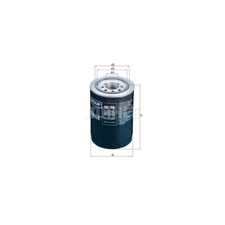 Mahle Original HC98 Hydraulic Filter, Automatic Transmission | ML Performance UK Car Parts