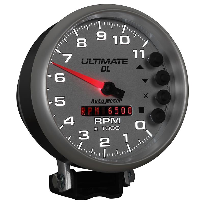 Autometer 5 inch Ultimate DL Playback Tachometer 11000 RPM - Silver