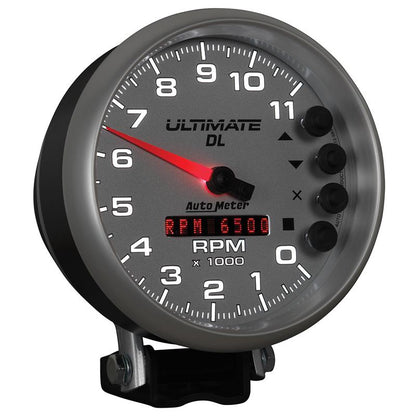 Autometer 5 inch Ultimate DL Playback Tachometer 11000 RPM - Silver