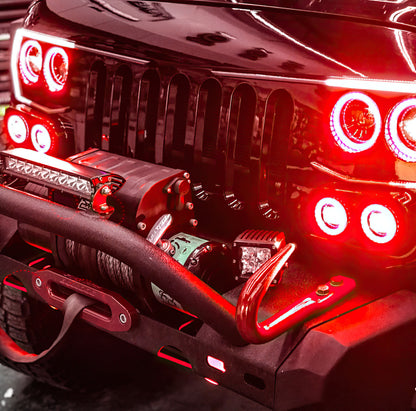 ORACLE Lighting Oracle Vector Jeep Wrangler JK Grille Halo Kit - ColorSHIFT w/ Simple Controller