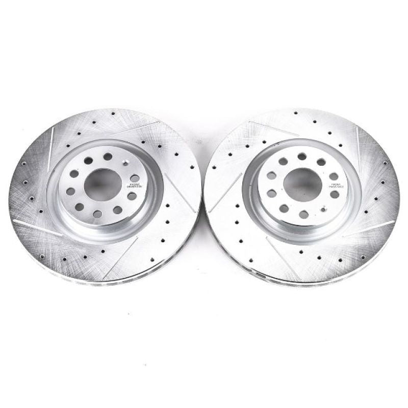 PowerStop Power Stop 15-18 Audi S3 Front Evolution Drilled & Slotted Rotors - Pair