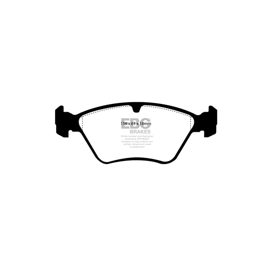EBC PD03KF922 Opel Vauxhall Omega Yellowstuff Front Brake Pad & Plain Disc Kit - ATE Caliper 2 | ML Performance UK Car Parts