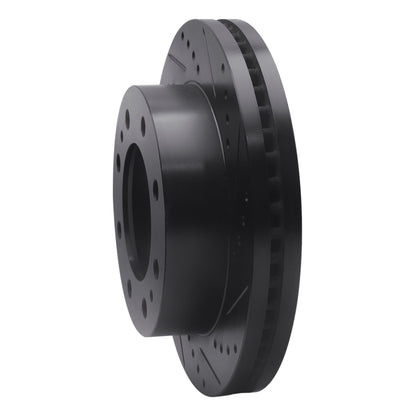 R1 Concepts R1 01-25 Chevrolet AVALANCHE 2500 Front Right Drilled & Slotted Black Brake Rotor