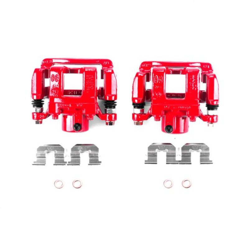 PowerStop Power Stop 11-15 Hyundai Sonata Rear Red Calipers w/Brackets - Pair