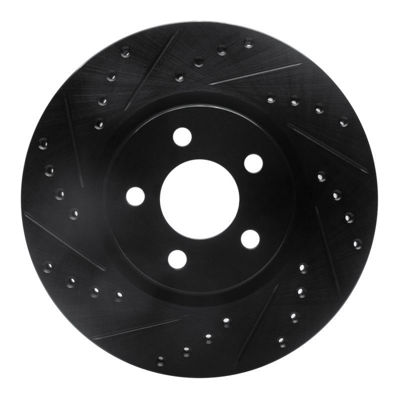 R1 Concepts R1 03-09 Chrysler PT Cruiser Front Left Drilled & Slotted Black Brake Rotor