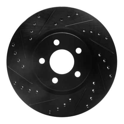 R1 Concepts R1 03-09 Chrysler PT Cruiser Front Left Drilled & Slotted Black Brake Rotor